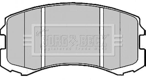 BORG & BECK stabdžių trinkelių rinkinys, diskinis stabdys BBP2201